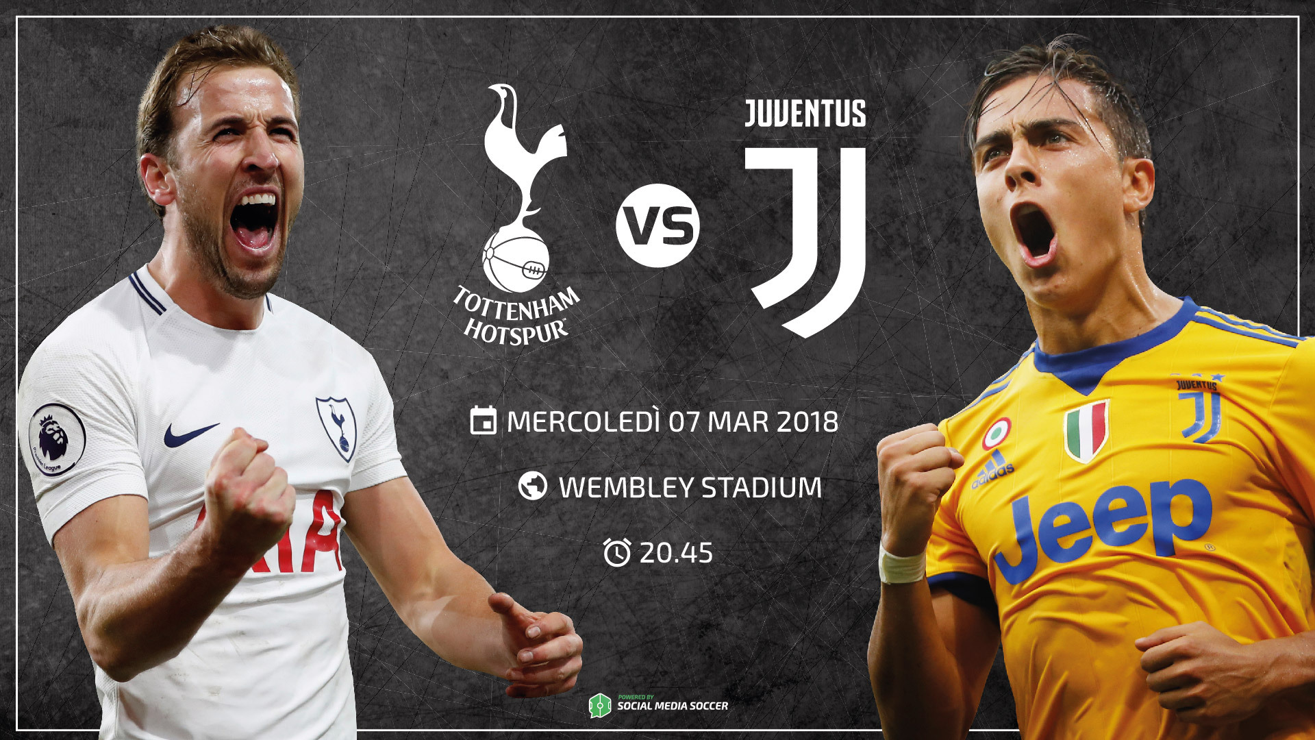 Tottenham-Juventus Social