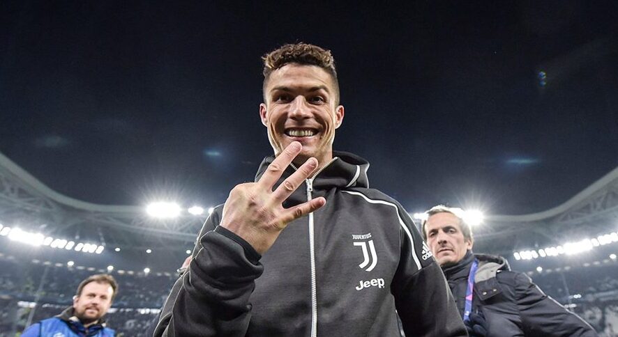 Ronaldo tre dita Juventus-Atletico
