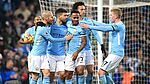 Esultanza di gruppo Manchester City