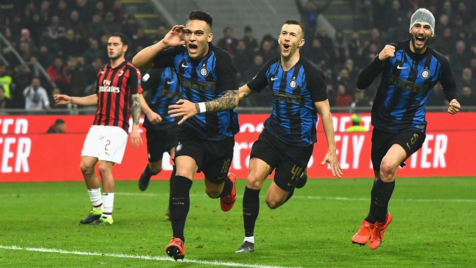 Milan-Inter 2018/2019 Esultanza gol Lautaro