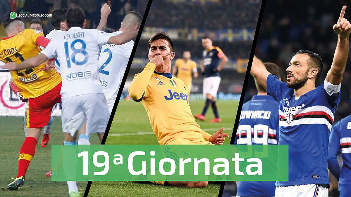 diciannovesima giornata Serie A Social