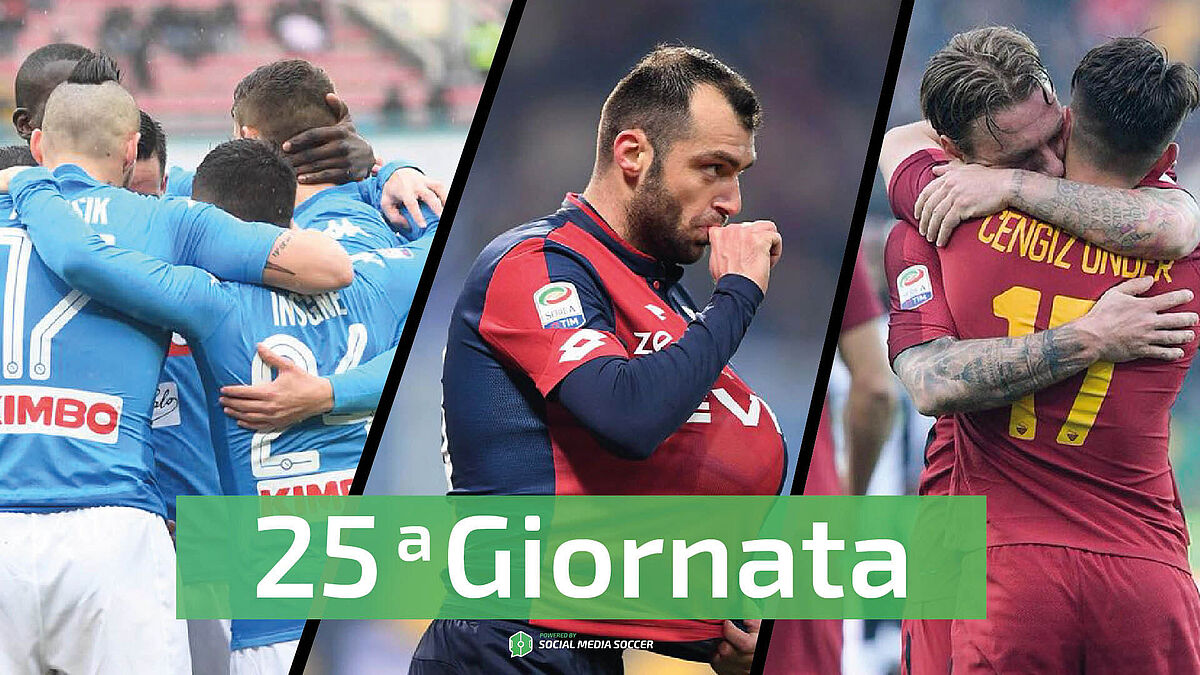 25esima giornata serie A social