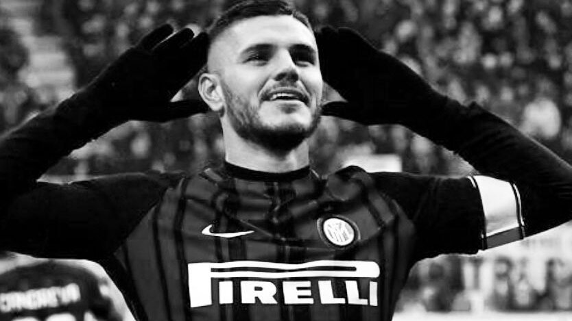 Icardi esultanza bianco e Nero