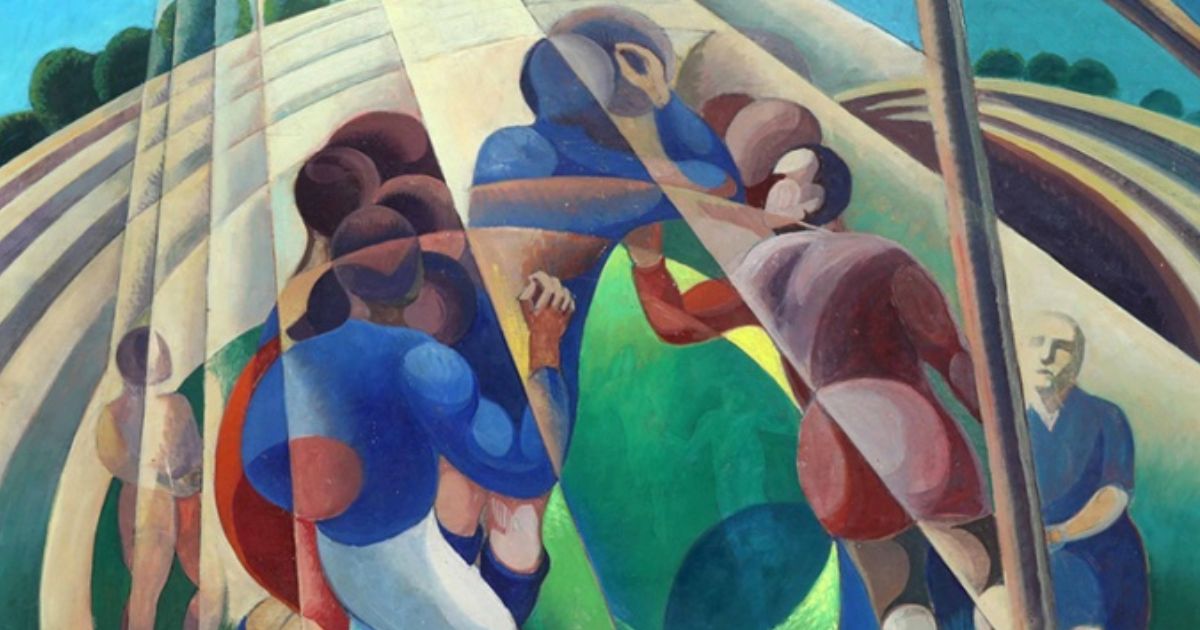 Partita di calcio (1928, olio su tavola, cm 70 x 92, collezione privata)