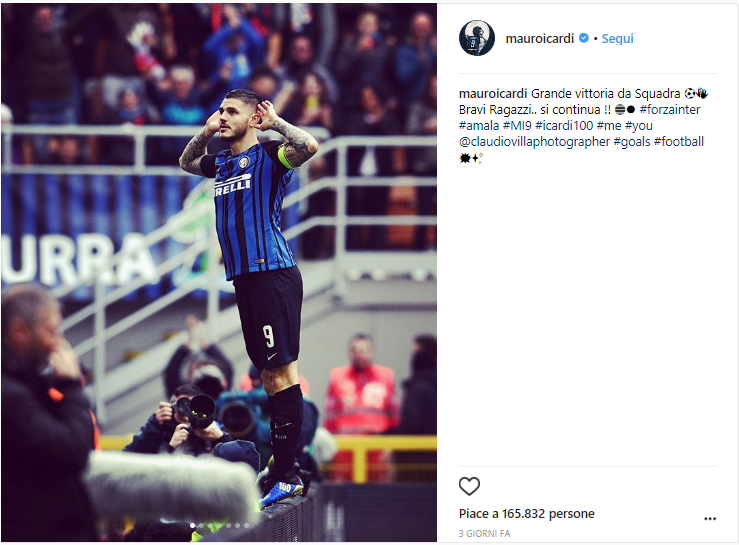 Icardi screen Instagram 30esima giornata