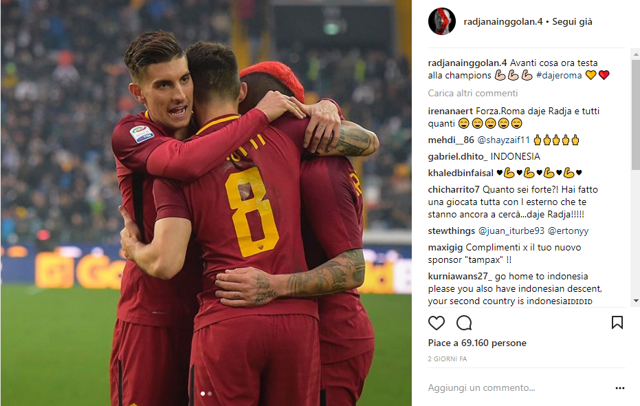 25esima giornata serie A social Naingollan