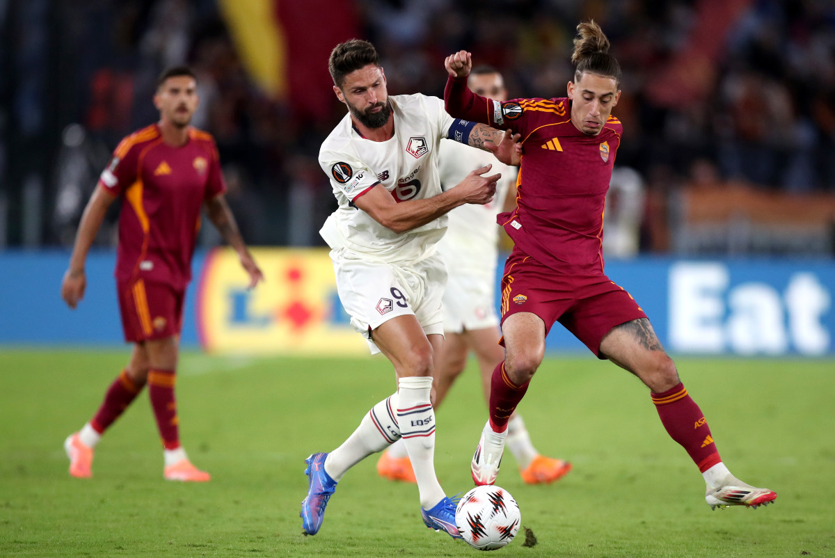Roma-Lille tabellino highlights
